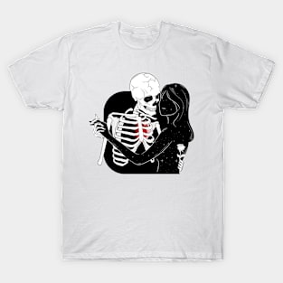 Skeleton and Galaxy girl T-Shirt